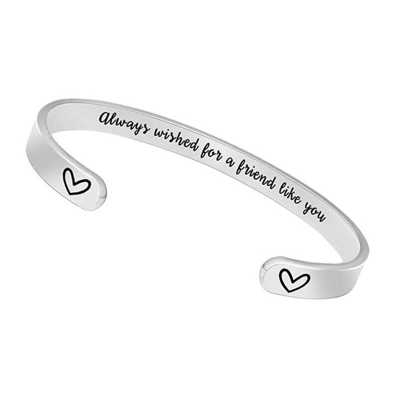 Personalized Bracelet With Engraving Heart Silver